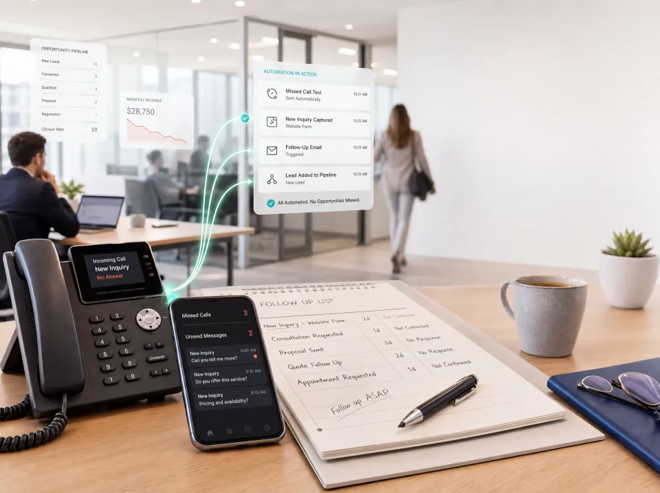 Revenue lost from missed calls and forgotten follow-ups